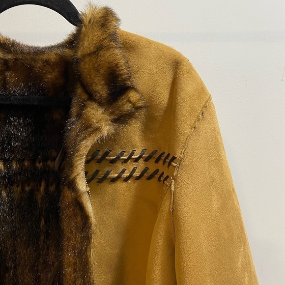 NEW Fur Suede Reversible Western Jacket - Picture 7 of 14